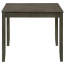  Coaster Furniture Parkwood 150410 5-piece Square Dining Table Set - Charcoal IMAGE 2