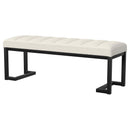  Coaster Furniture Mesa 907514 Boucle Upholstered Tufted Accent Bench - Vanilla IMAGE 3