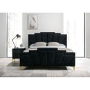  Color_Black/gold Size_Queen -- Furniture of America Florizel Upholstered Bed IMAGE 2