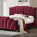  Color_Red/gold Size_California King -- Florizel CM7411RD-CK California King Bed IMAGE 1