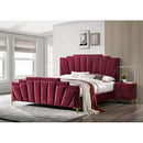  Color_Red/gold Size_California King -- Florizel CM7411RD-CK California King Bed IMAGE 2