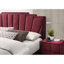  Color_Red/gold Size_California King -- Florizel CM7411RD-CK California King Bed IMAGE 3