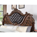  Color_Brown Cherry  Size_California King  -- Furniture of America Esparanza Upholstered Panel Bed IMAGE 3