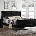  Color_Black Size_Twin -- Furniture of America Louis Philippe Bed IMAGE 1