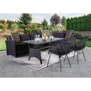  Furniture of America Shonda FM80001BB-SET+2CH 5 pc Patio Dining Set IMAGE 2