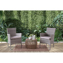  Furniture of America Galina FM80003NT-3PC-06GY 5 pc Patio Conversation Set IMAGE 2