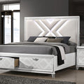  Color_White Size_Queen -- Emmeline FOA7147WH-Q Queen Bed IMAGE 1