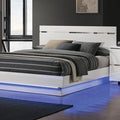  Color_White/chrome Size_Queen -- Erlach FOA7189WH-Q Queen Bed IMAGE 1