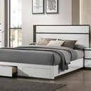  Size_California King -- Birsfelden FOA7225WH-DR-CK California King Bed IMAGE 1