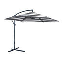  Furniture of America Glam GM-3003BW Cantilever Umbrella w/ LED IMAGE 1