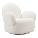  Zuo Pilka 110280 Swivel Chair - White IMAGE 1