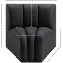  Manufacturer Color_Black -- Meridian Arc Stationary Leather Look Chair IMAGE 11