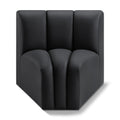 Meridian Arc Black Vegan Leather Curved Corner IMAGE 1