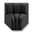  Manufacturer Color_Black -- Meridian Arc Stationary Leather Look Chair IMAGE 1