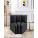  Manufacturer Color_Black -- Meridian Arc Stationary Leather Look Chair IMAGE 2