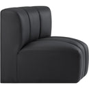  Manufacturer Color_Black -- Meridian Arc Stationary Leather Look Chair IMAGE 4