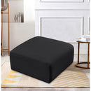  Manufacturer Color_Black -- Meridian Arc Leather Look Ottoman IMAGE 2
