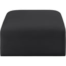  Manufacturer Color_Black -- Meridian Arc Leather Look Ottoman IMAGE 3
