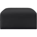  Manufacturer Color_Black -- Meridian Arc Leather Look Ottoman IMAGE 4