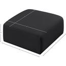  Manufacturer Color_Black -- Meridian Arc Leather Look Ottoman IMAGE 7