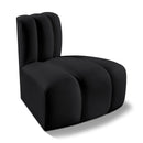  Manufacturer Color_Black -- Meridian Arc Stationary Leather Look Chair IMAGE 1