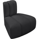  Manufacturer Color_Black -- Meridian Arc Stationary Leather Look Chair IMAGE 3