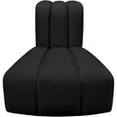  Manufacturer Color_Black -- Meridian Arc Stationary Leather Look Chair IMAGE 5