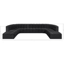 Meridian Arc Black Vegan Leather 10 pc Modular Sectional IMAGE 12
