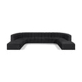 Meridian Arc Black Vegan Leather 10 pc Modular Sectional IMAGE 1