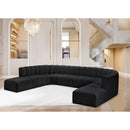  Manufacturer Color_Black -- Meridian Arc Stationary Leather Look Sofa IMAGE 2