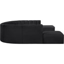  Manufacturer Color_Black -- Meridian Arc Stationary Leather Look Sofa IMAGE 5