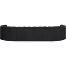  Manufacturer Color_Black -- Meridian Arc Stationary Leather Look Sofa IMAGE 6