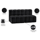  Manufacturer Color_Black -- Meridian Arc Stationary Leather Look Sofa IMAGE 11