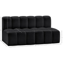  Manufacturer Color_Black -- Meridian Arc Stationary Leather Look Sofa IMAGE 12
