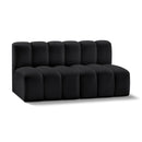  Manufacturer Color_Black -- Meridian Arc Stationary Leather Look Sofa IMAGE 1