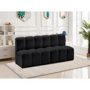  Manufacturer Color_Black -- Meridian Arc Stationary Leather Look Sofa IMAGE 2