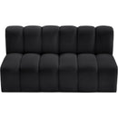  Manufacturer Color_Black -- Meridian Arc Stationary Leather Look Sofa IMAGE 4