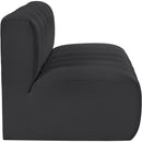  Manufacturer Color_Black -- Meridian Arc Stationary Leather Look Sofa IMAGE 5