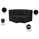  Manufacturer Color_Black -- Meridian Arc Stationary Leather Look Sofa IMAGE 10