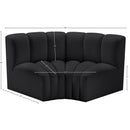  Manufacturer Color_Black -- Meridian Arc Stationary Leather Look Sofa IMAGE 11
