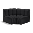  Manufacturer Color_Black -- Meridian Arc Stationary Leather Look Sofa IMAGE 1