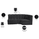  Manufacturer Color_Black -- Meridian Arc Stationary Leather Look Sofa IMAGE 11
