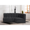  Manufacturer Color_Black -- Meridian Arc Stationary Leather Look Sofa IMAGE 2