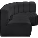  Manufacturer Color_Black -- Meridian Arc Stationary Leather Look Sofa IMAGE 5
