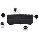  Manufacturer Color_Black -- Meridian Arc Stationary Leather Look Sofa IMAGE 11
