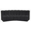  Manufacturer Color_Black -- Meridian Arc Stationary Leather Look Sofa IMAGE 12