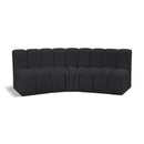  Manufacturer Color_Black -- Meridian Arc Stationary Leather Look Sofa IMAGE 1