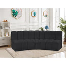  Manufacturer Color_Black -- Meridian Arc Stationary Leather Look Sofa IMAGE 2