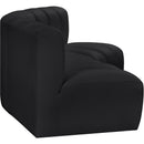  Manufacturer Color_Black -- Meridian Arc Stationary Leather Look Sofa IMAGE 5