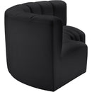  Manufacturer Color_Black -- Meridian Arc Stationary Leather Look Sofa IMAGE 5